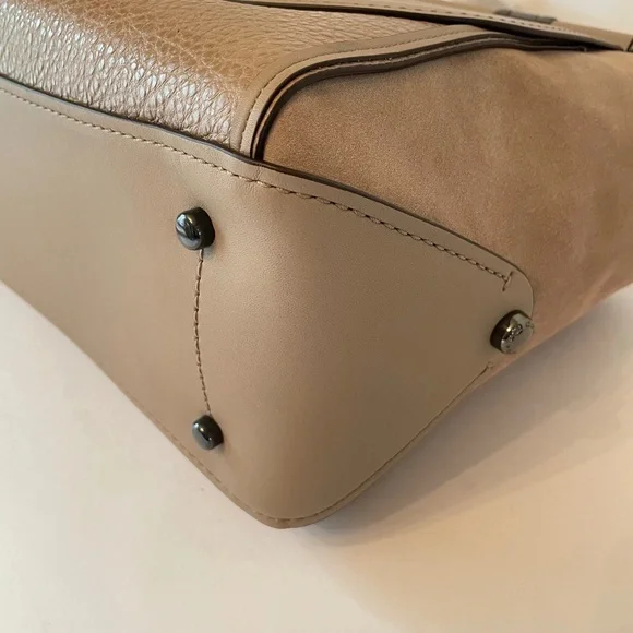 Coach Drifter Carryall Tote Leather Suede in Stone Gray 38389 - Picture 12 of 15